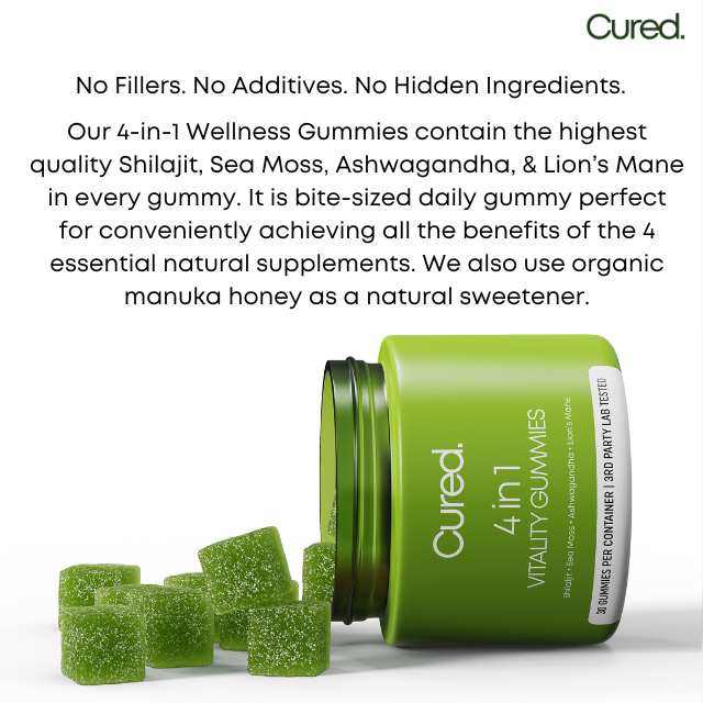 CURED® 4 in 1 vitality gummies