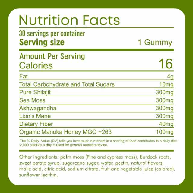CURED® 4 in 1 vitality gummies